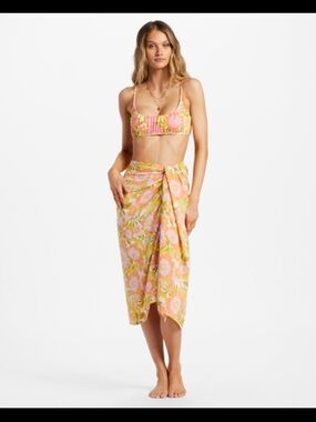 Billabong So Right Sarong Wrap in Summer Folk floral NWOT